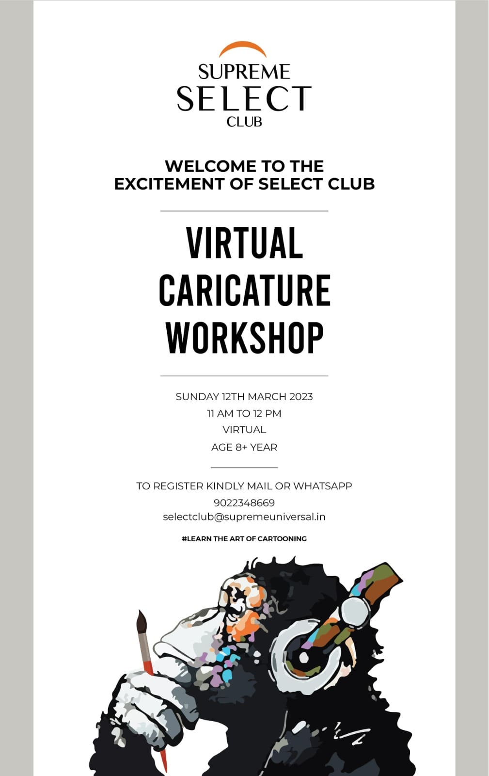 Caricature Workshop Invite
